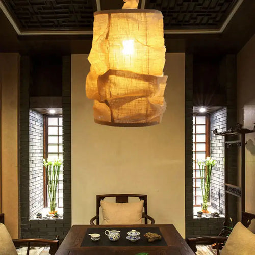 lustre rétro chinois pour restaurant bar ou salon de thé zen - vue 3 sur 7