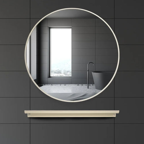 miroir mural circulaire en métal style moderne minimaliste - vue 2 sur 12