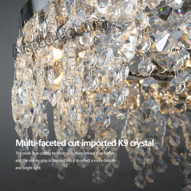 plafonnier moderne en métal design cristal décoratif pour intérieur - vue 3 sur 9