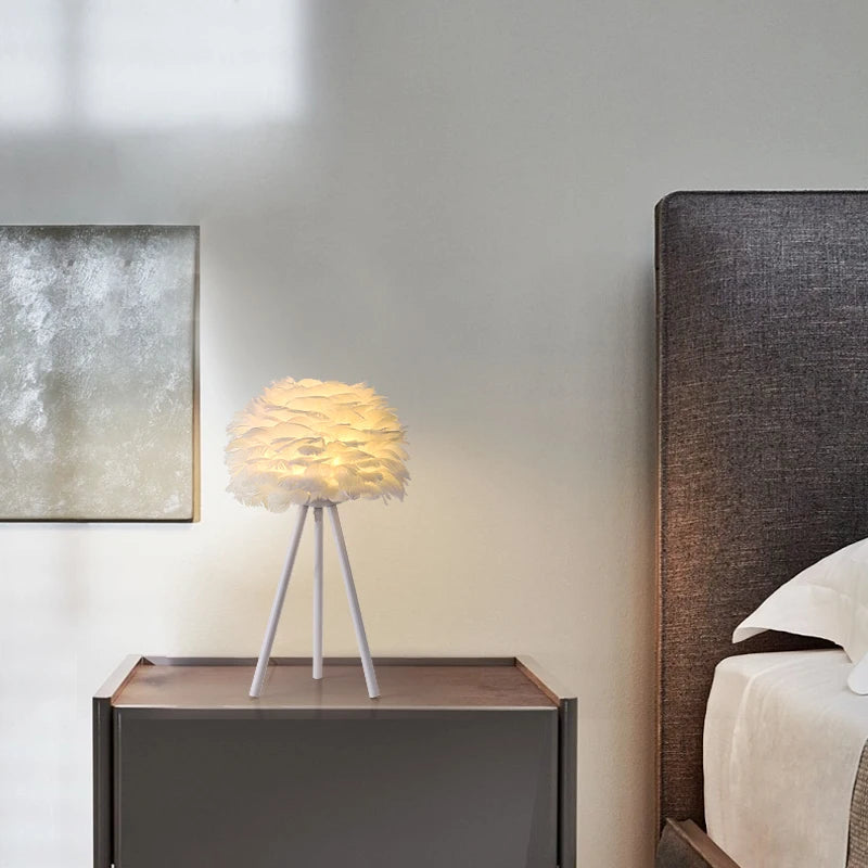 lampadaire postmoderne en plumes avec interrupteur à pied - vue 5 sur 8