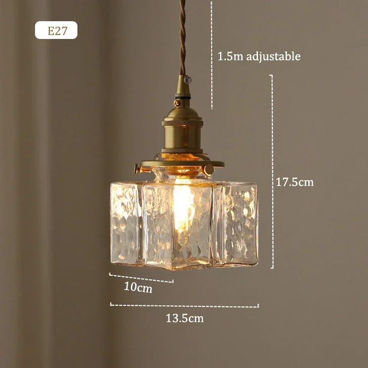 suspension rétro en verre lampe à led créative pour éclairage vintage