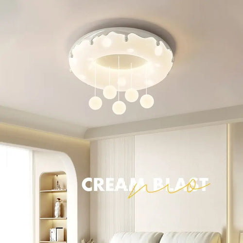 52cm Donuts Pendant Lamp With Remote Control Dimming Children's Room Bubble Ball Chandelier Light Kids Nursery Bedroom Lamp LED - vue 3 sur 12