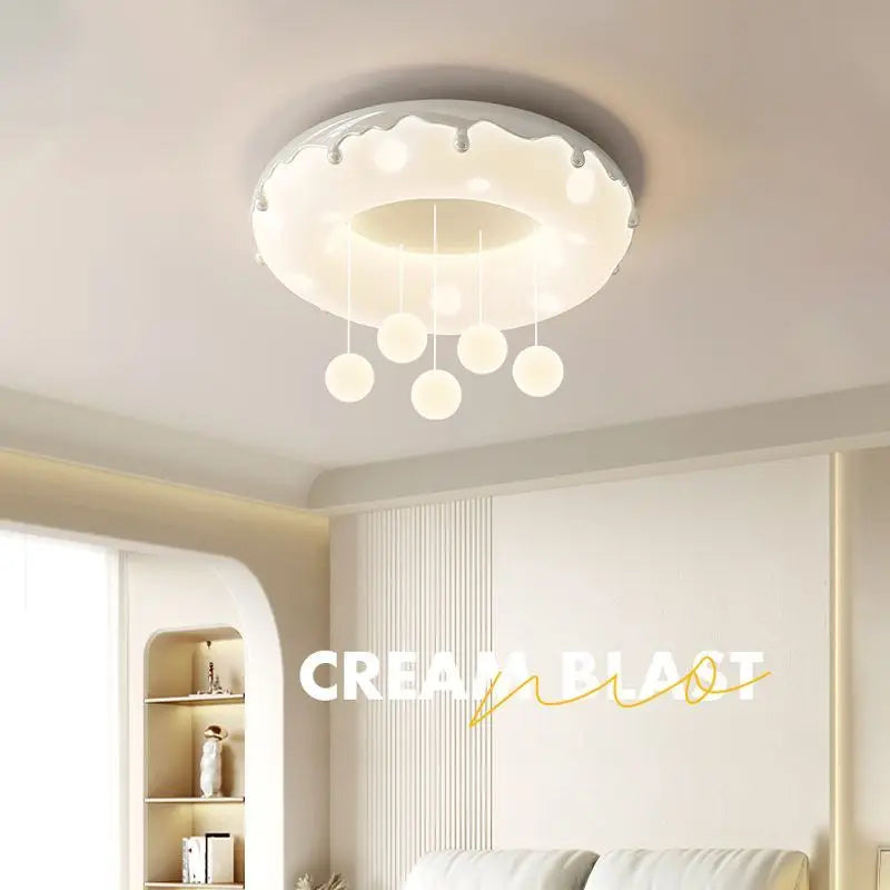 52cm Donuts Pendant Lamp With Remote Control Dimming Children's Room Bubble Ball Chandelier Light Kids Nursery Bedroom Lamp LED - vue 2 sur 12