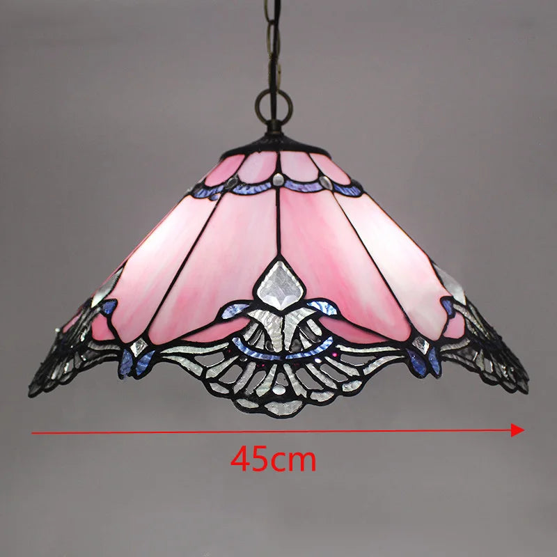 lustre tiffany vitrail style méditerranéen pour intérieur élégant - vue 10 sur 22