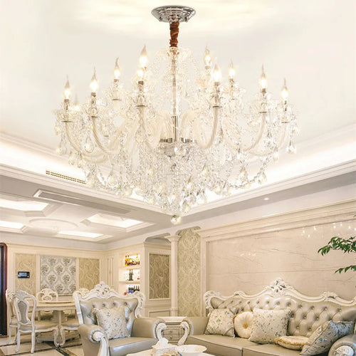 lustre moderne en cristal design pour décoration intérieure - vue 7 sur 17