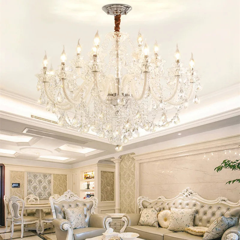 lustre moderne en cristal design pour décoration intérieure - vue 7 sur 17