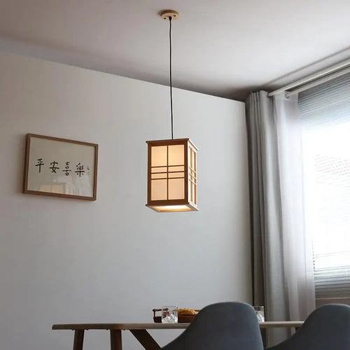 lustre en bois décoratif pour restaurant bar hôtel et yoga - vue 2 sur 7