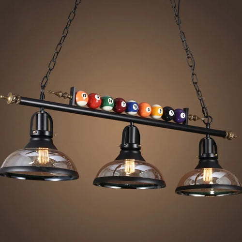 lustre rétro pour bar et billard décoration créative nostalgique - vue 2 sur 11