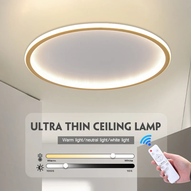 plafonnier led ultra fin avec nuages créatifs éclairage intelligent - vue 3 sur 26