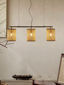 lustre rétro en rotin créatif pour éclairage intérieur