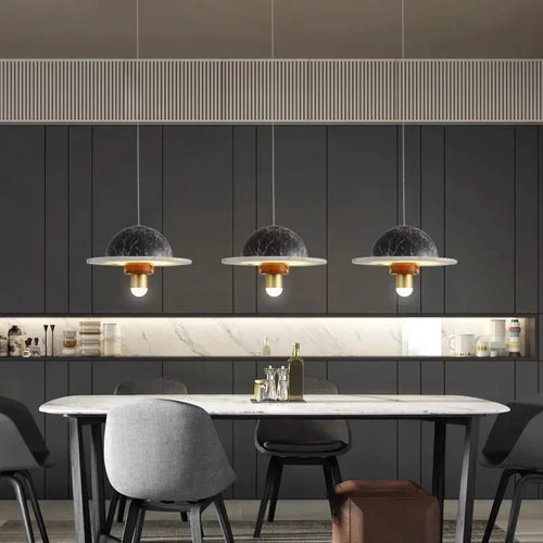 suspension en marbre design nordique pour intérieur moderne - vue 3 sur 9