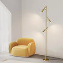 lampadaire moderne en laiton et cuivre pour lecture et étude
