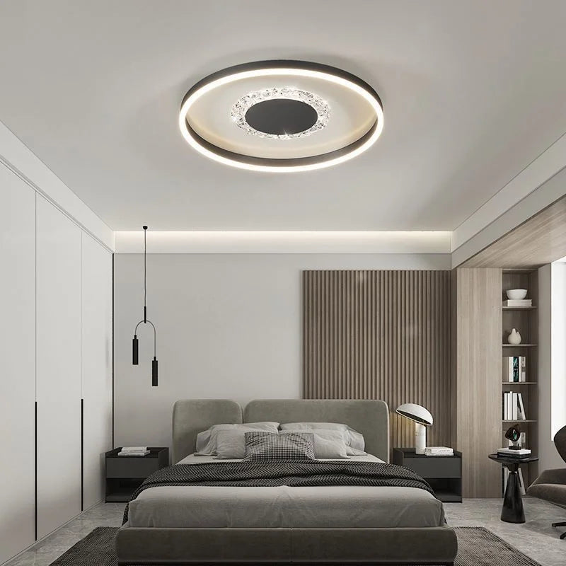 plafonnier led décoratif circulaire pour intérieur moderne - vue 5 sur 13