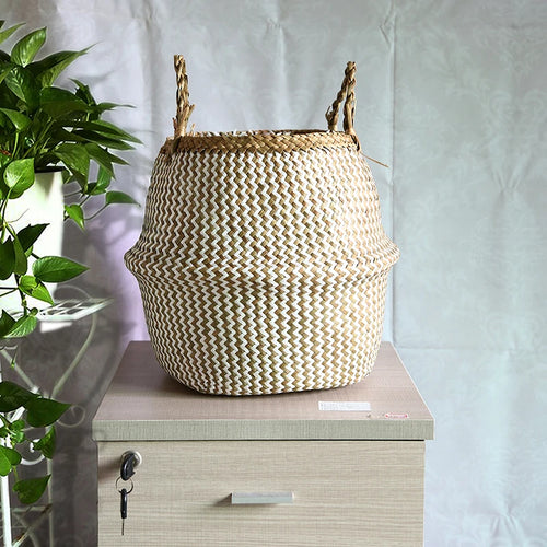 panier de rangement pliable en osier pour jouets et linge - vue 6 sur 13