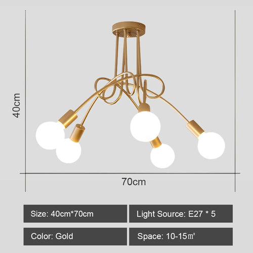 lustre sputnik moderne style industriel pour intérieur élégant - vue 11 sur 19