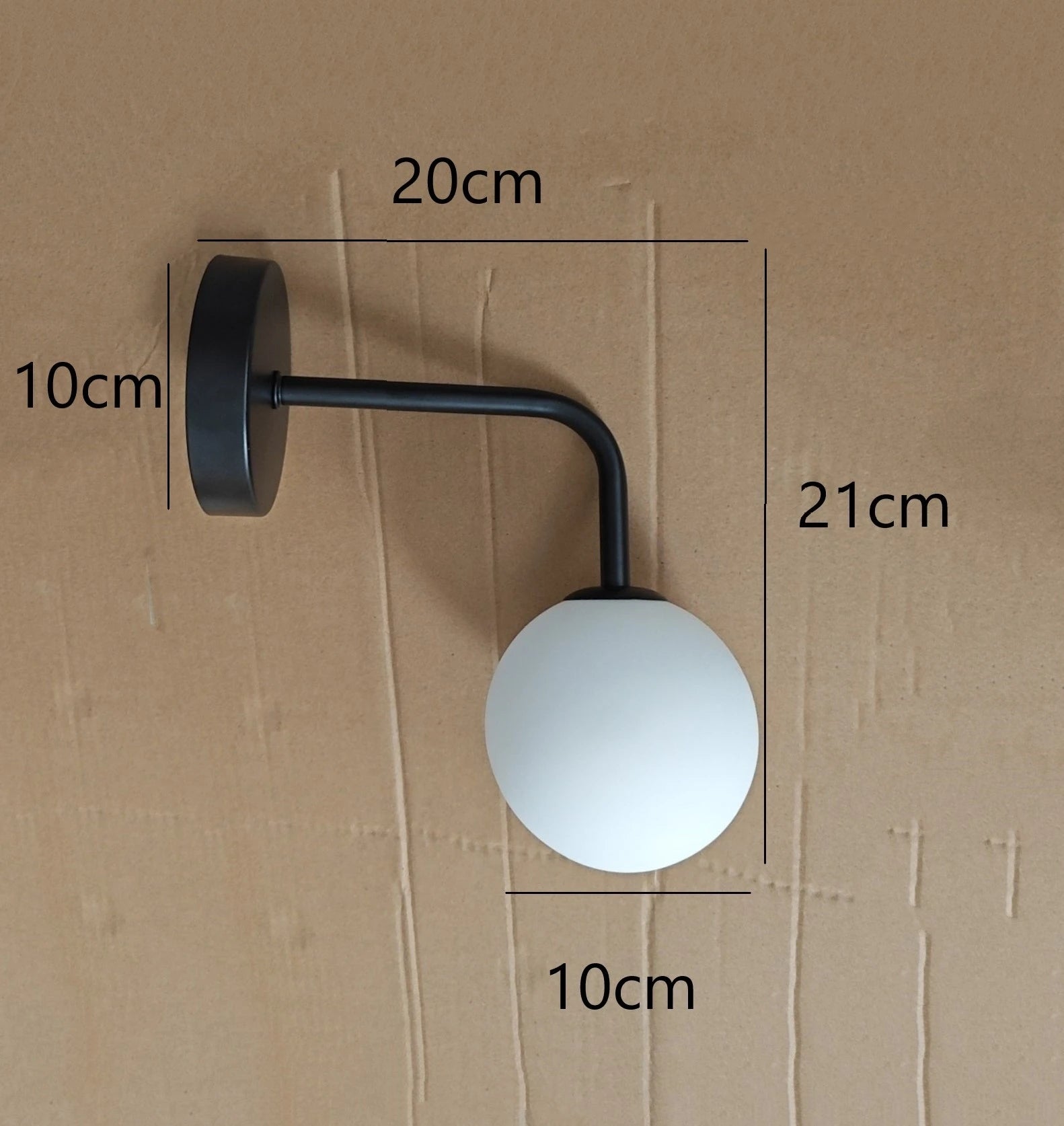 applique murale led post-moderne simple en verre doré - vue 9 sur 10