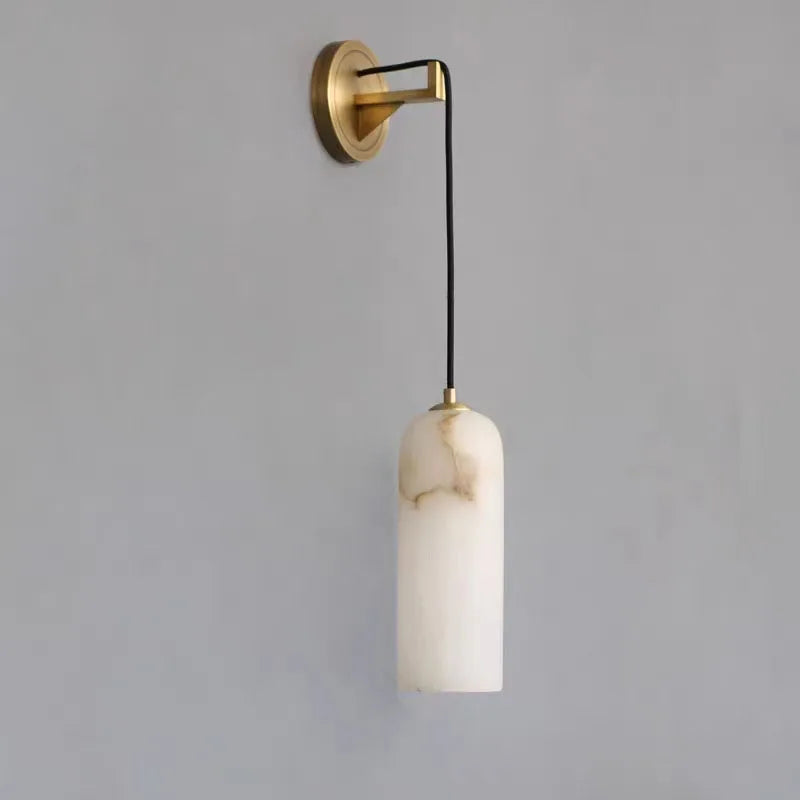 applique murale minimaliste en marbre naturel avec fil réglable - vue 2 sur 6