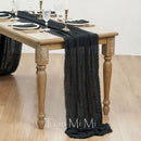 Chemin de table coton gaze style vintage mariage