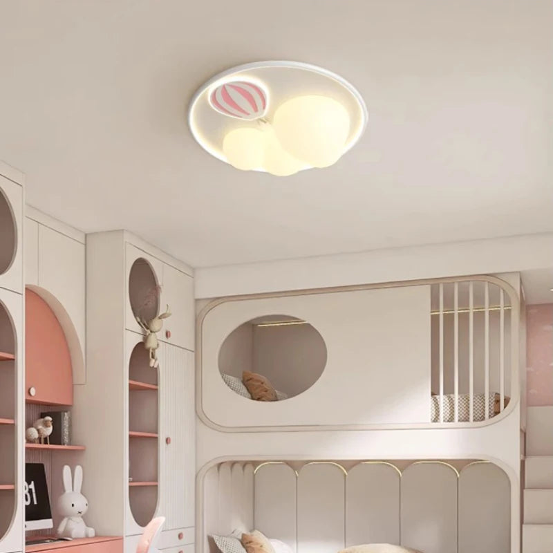 plafonnier moderne montgolfière pour chambre de fille - vue 3 sur 9