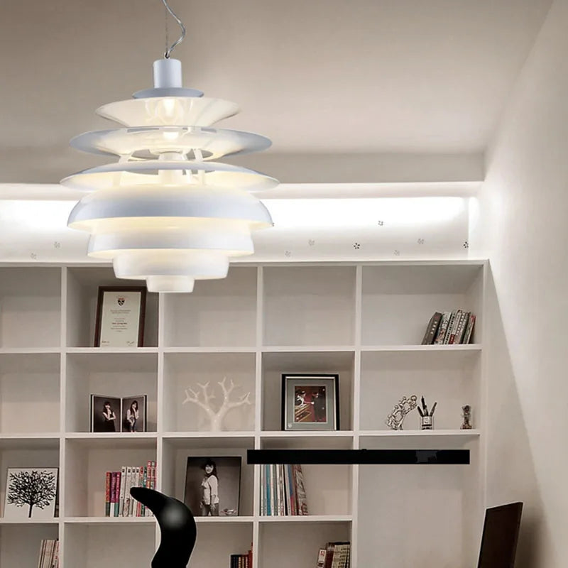 Lustre en aluminium postmoderne design nordique loft - vue 6 sur 8