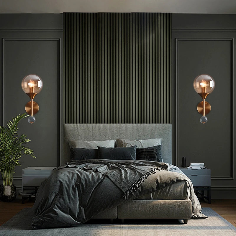 applique murale en cristal design moderne pour éclairage intérieur - vue 3 sur 12