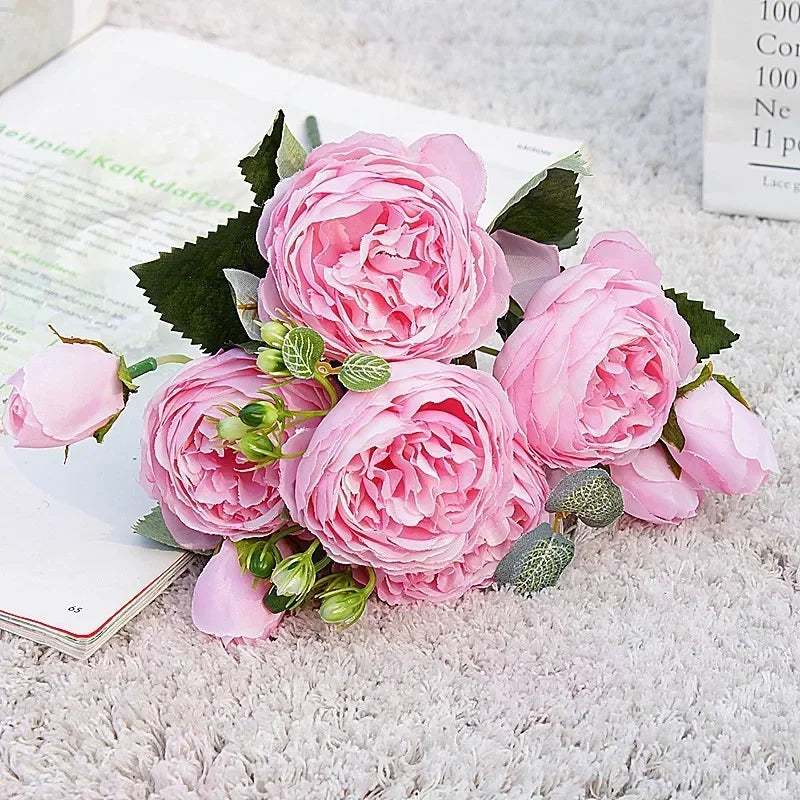 petit bouquet de fleurs artificielles pour décorations printanières et festives - vue 9 sur 34