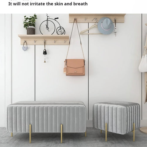banc en velours nordique créatif multifonction pour le salon et la chambre - vue 2 sur 16