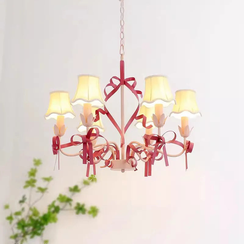 lustre princesse rose pour décoration de chambre enfant - vue 1 sur 12