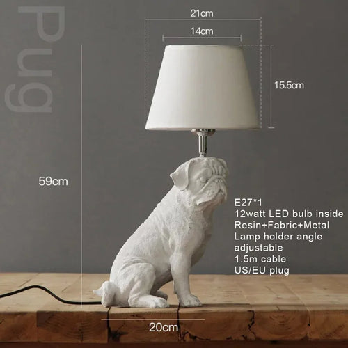 lampe de table led moderne design chiot nordique pour enfants - vue 14 sur 16