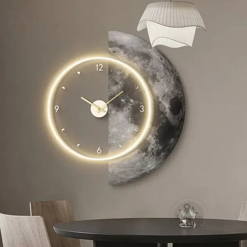horloge murale à led design moderne pour décoration intérieure - vue 3 sur 10