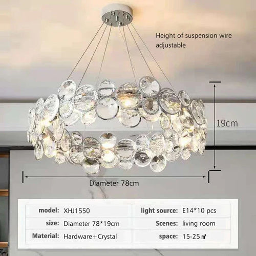 lustre en cristal moderne style nordique pour intérieur luxueux - vue 11 sur 10