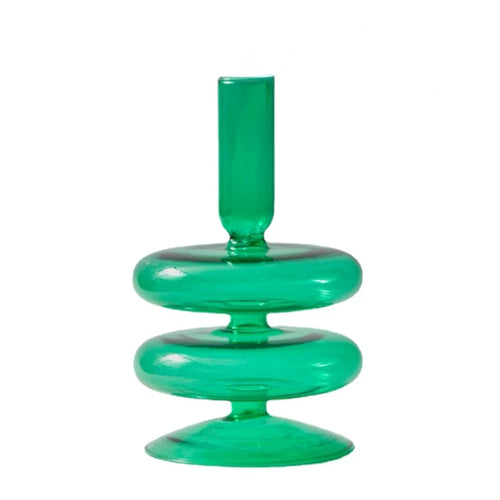 bougeoirs coniques en verre pour décoration de table de mariage - vue 20 sur 32