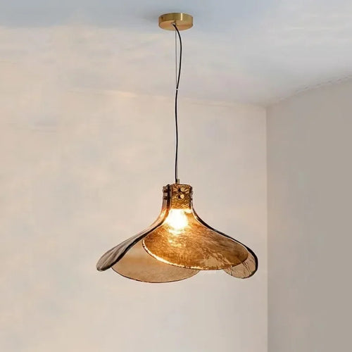 suspension en verre led au design créatif et luxueux - vue 2 sur 8