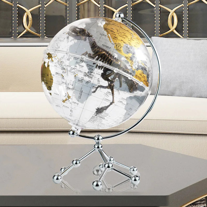 globe en cristal bilingue rétro avec rotation 720 degrés cadeau haut de gamme - vue 5 sur 6