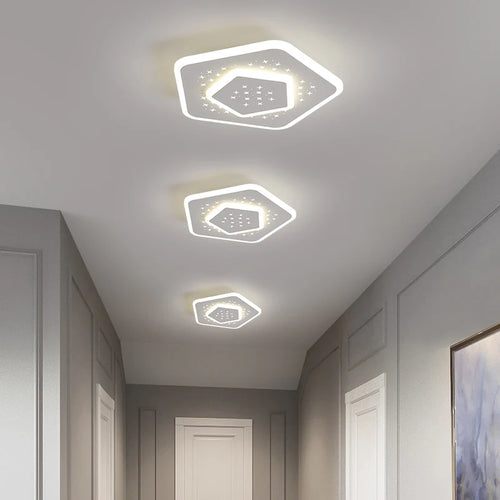 plafonnier led encastré acrylique créatif étoilé simple balcon - vue 3 sur 11