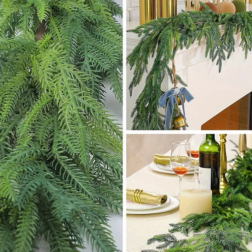 guirlande artificielle de noël pour décoration festive et mariage - vue 4 sur 6