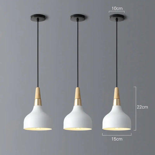 Suspension LED moderne avec abat-jour en métal coloré - vue 4 sur 12