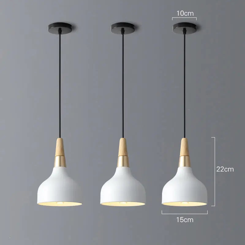 Suspension LED moderne avec abat-jour en métal coloré - vue 3 sur 12