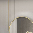 miroir mural rond en métal doré accessoire décoratif élégant