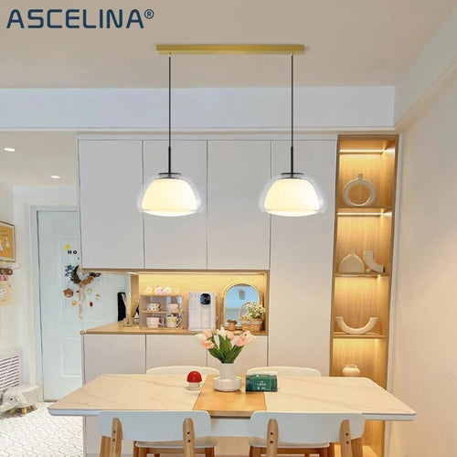 lustre verre moderne luxe décor maison luminaire - vue 4 sur 18
