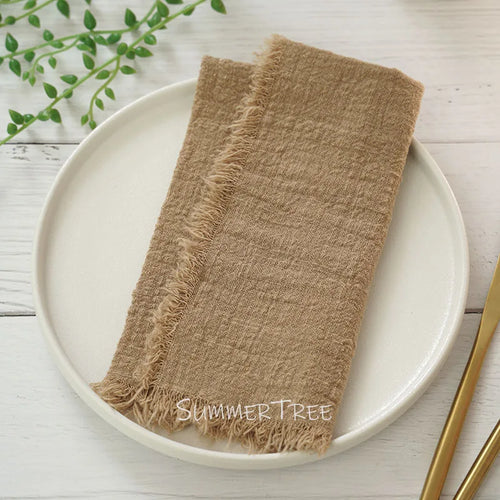 Serviette de table gaze de coton style vintage