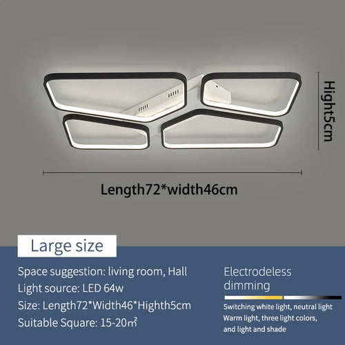 plafonnier à led moderne pour intérieur design élégant - vue 9 sur 8