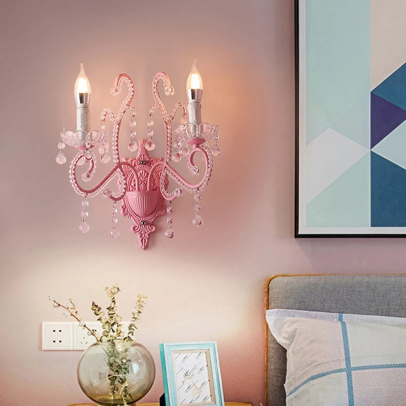 applique murale LED cristal scandinave créatif pour chambre enfants - vue 1 sur 8