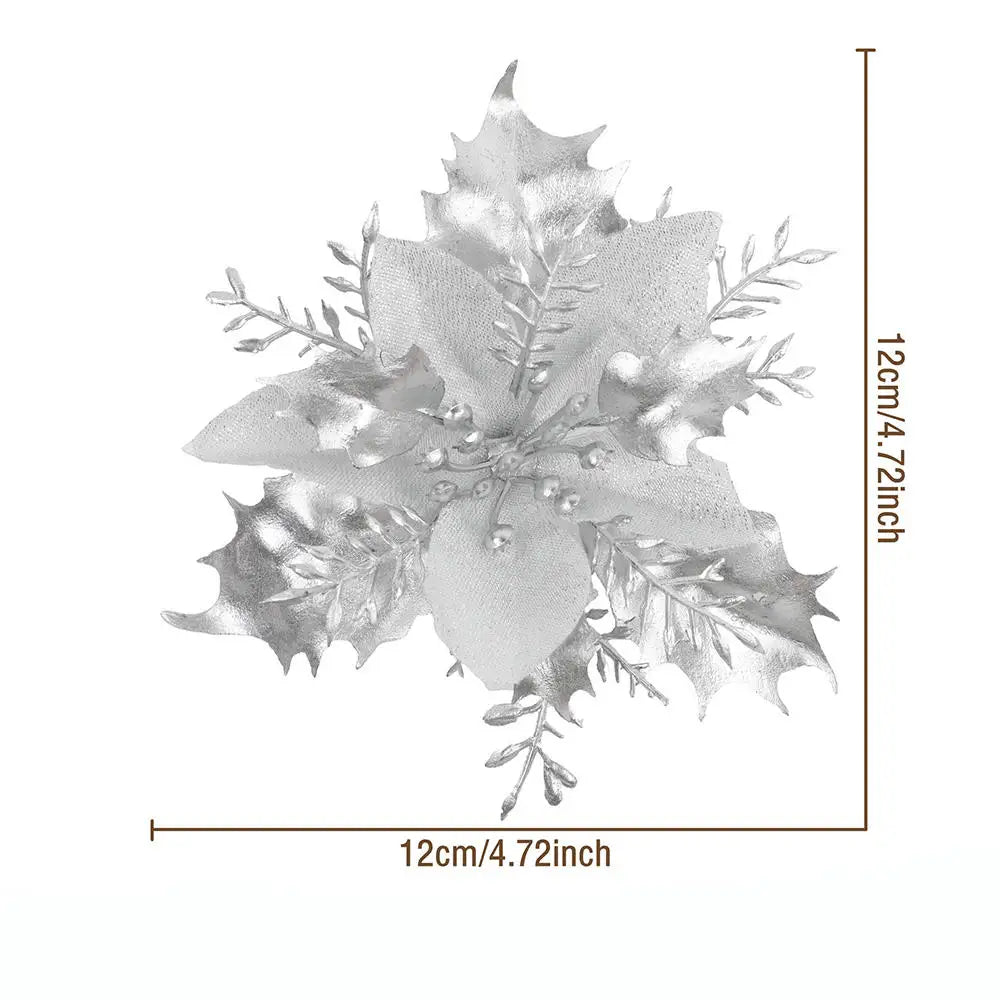 décoration suspendue fleur pailletée pour arbre de noël - vue 24 sur 34