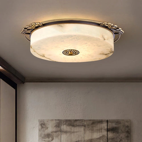 plafonnier Luxe Europe circulaire marbre Led Grand ménage chambre salon balcon couloir allée Illuminaire - vue 3 sur 7