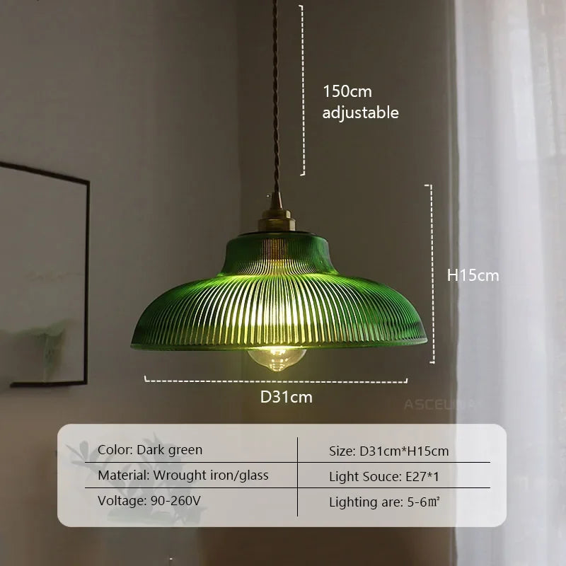 suspension en verre vintage luminaire décoratif intérieur à led