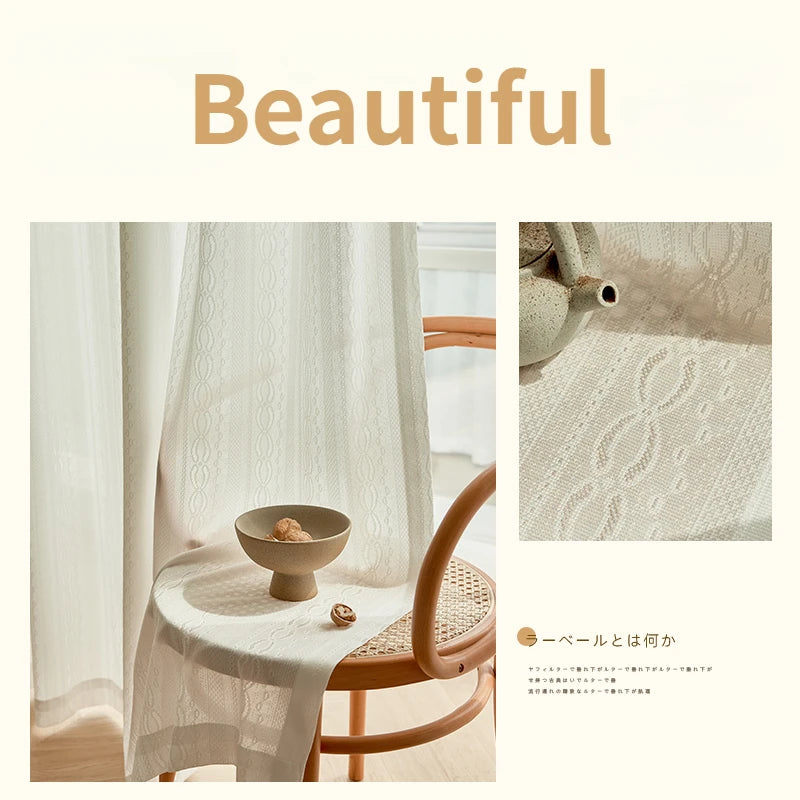 Voilage japonais plissé motif géométrique pour salon chambre - vue 15 sur 18