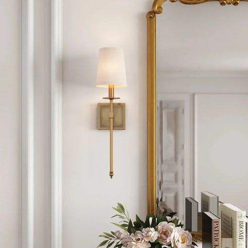 applique murale en fer abat-jour long pour intérieur élégant - vue 7 sur 7