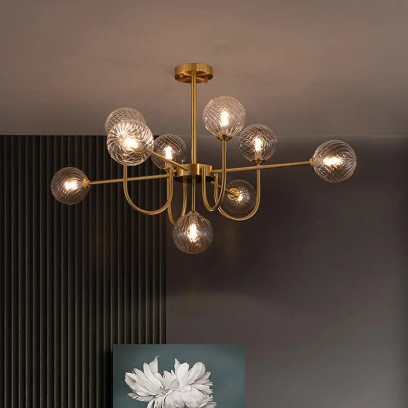 lustre led design moderne en forme de haricot magique - vue 2 sur 9