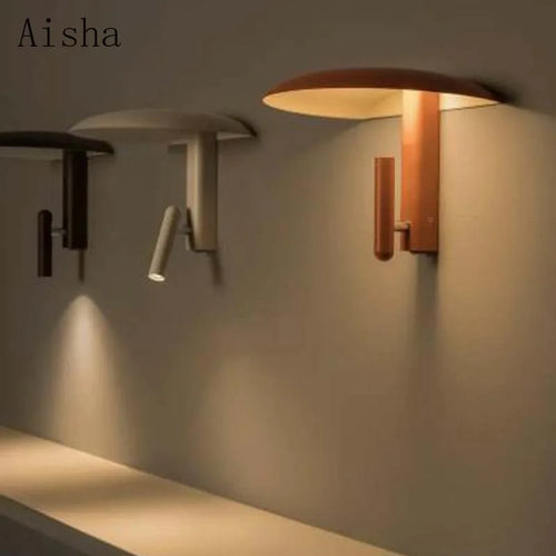 applique murale champignon parapluie lampe de lecture rotative - vue 2 sur 8